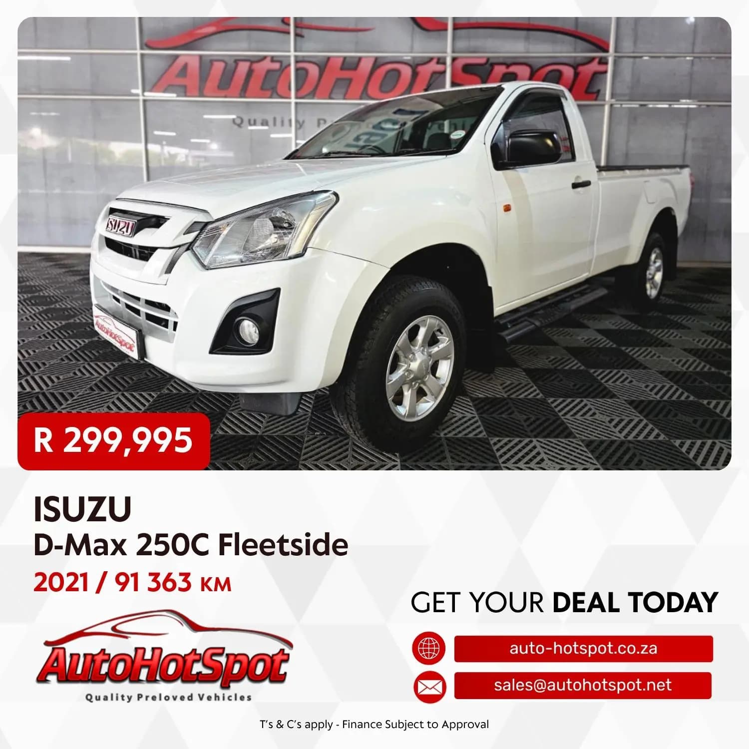 2021 Isuzu D-Max 250C Fleetside