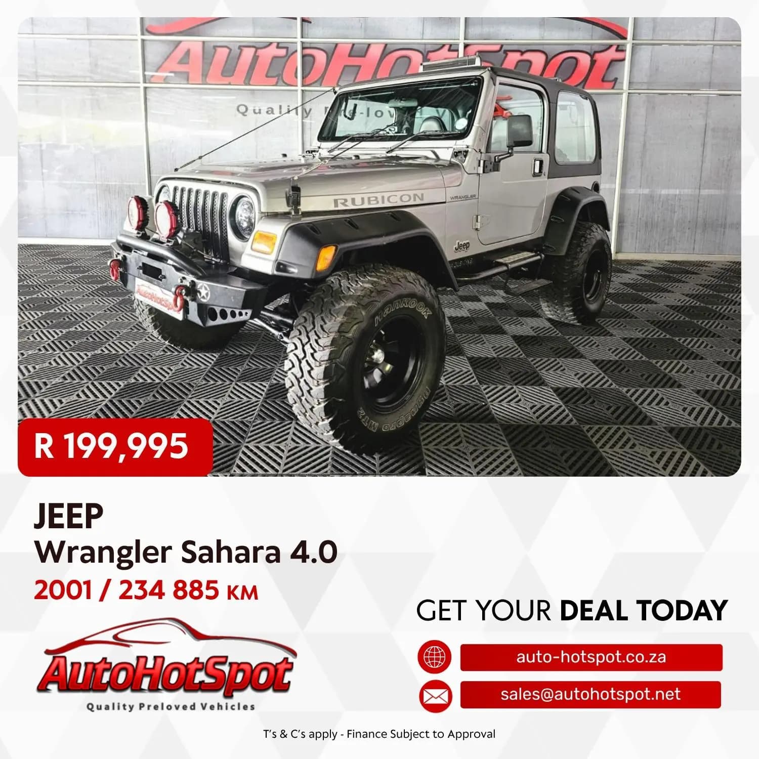2001 Jeep Wrangler Sahara 4.0
